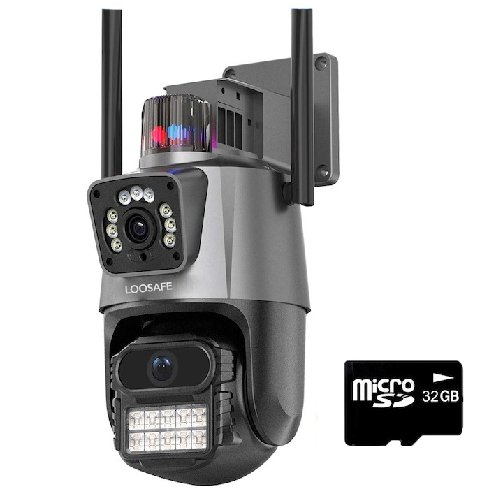 Camera de supraveghere dubla WIFI Loosafe P11 Pro