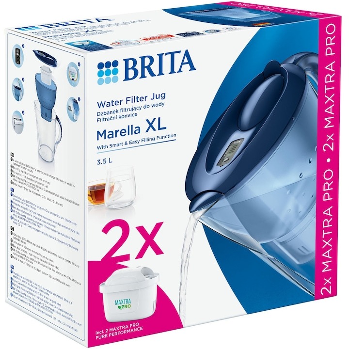 Cana filtranta Brita Marella XL 3.5L cu 2 filtre Maxtra PRO