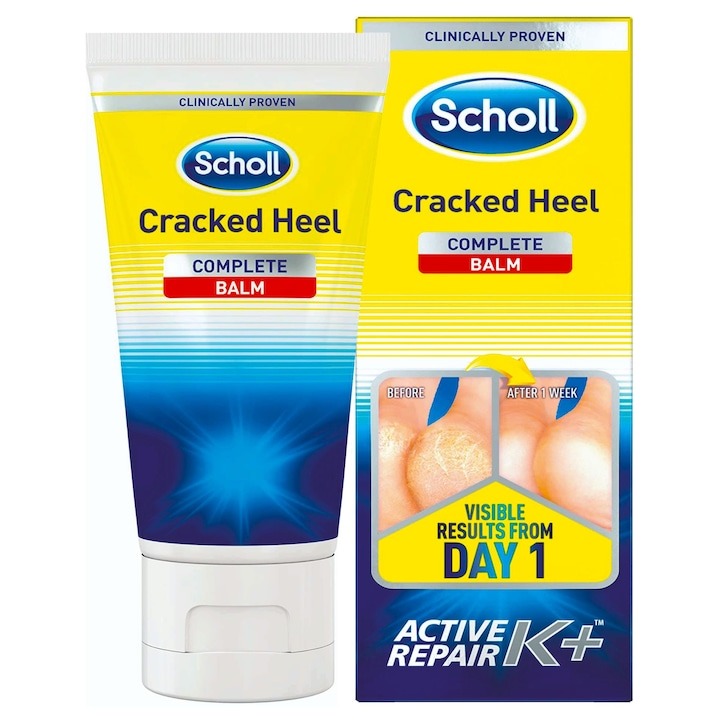 Crema pentru calcaie crapate Scholl, Active Repair K+, Uree si Keratina