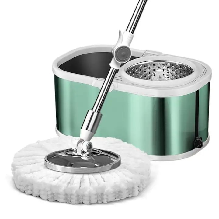 DreamRamp galeata mop cu centrifuga din inox galeata ovala