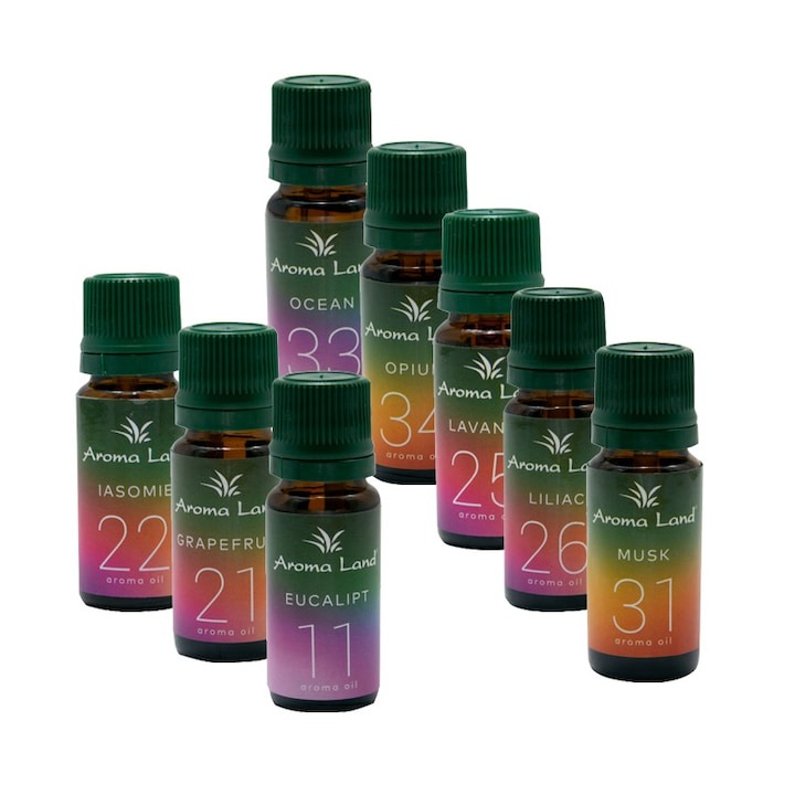 Pachet Family de 8 uleiuri volatile Aroma Land