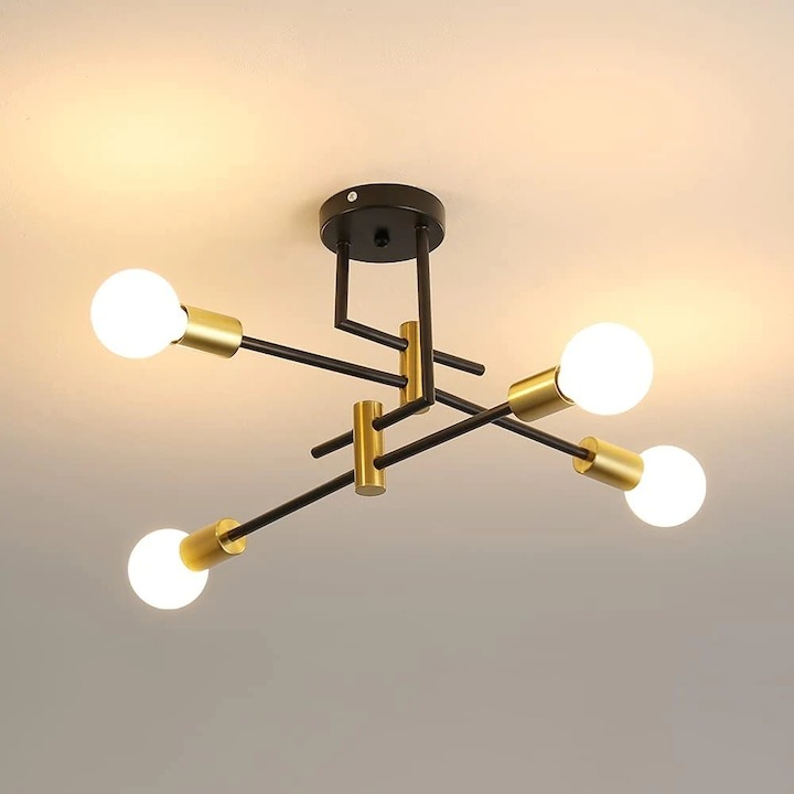 Plafoniera LED Goeco Vintage E27 Fier