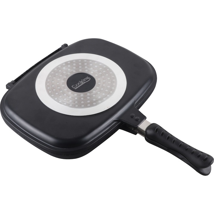 Tigaie dubla grill Cooking by Heinner Dark Line
