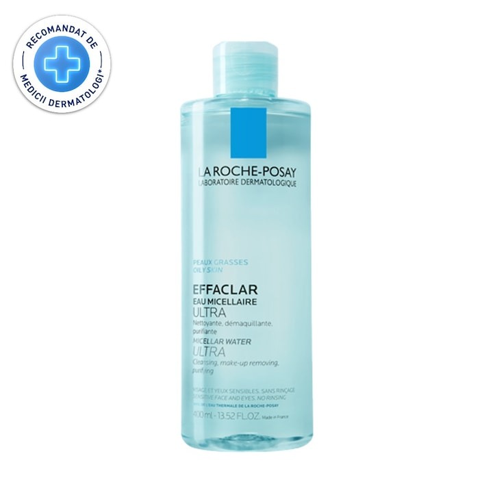 Apa micelara ultra La Roche-Posay pentru tenul seboreic, fata si ochi