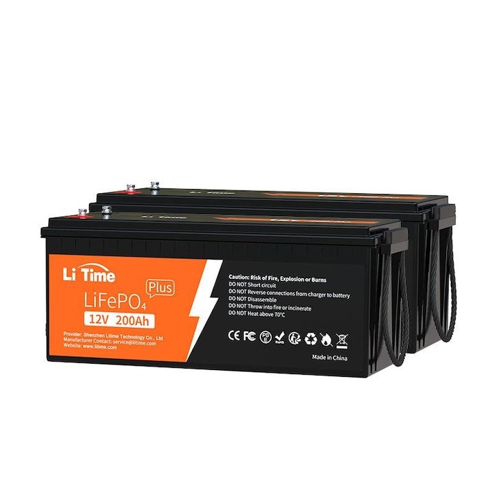 Baterie panouri fotovolatice cu litiu LiFePO4 Plus LiTime 12V 200Ah