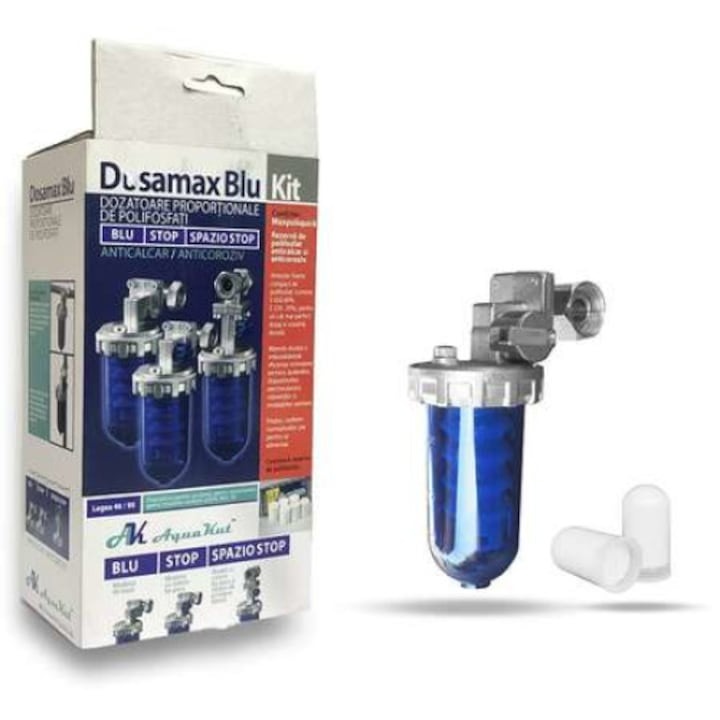 Filtru anticalcar Dosamax 1/2"blue cu robinet de inchidere