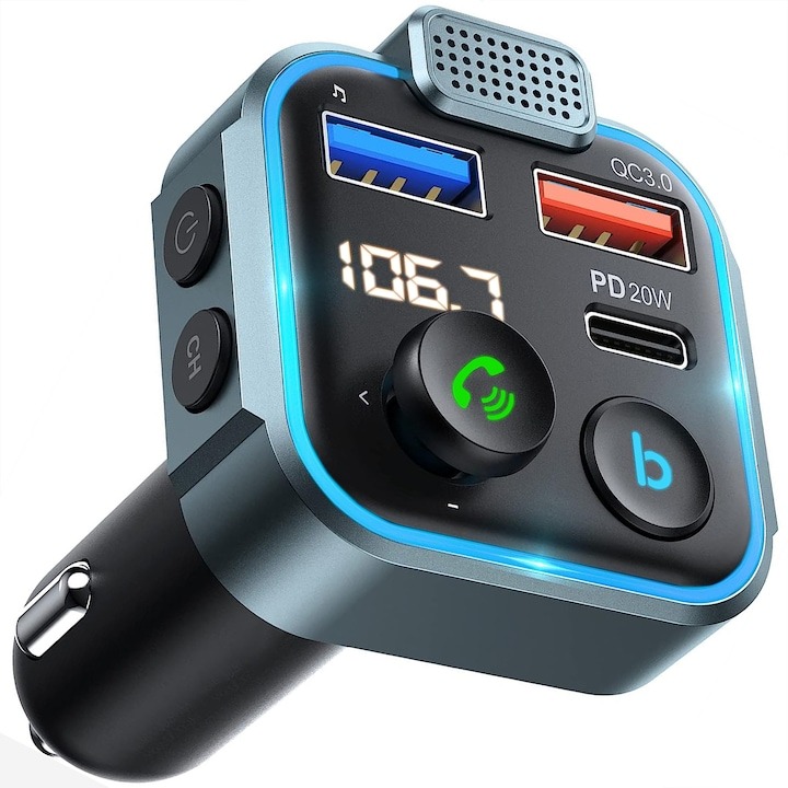Modulator FM Gemevo PRO Bluetooth 5.0 Transmitator FM