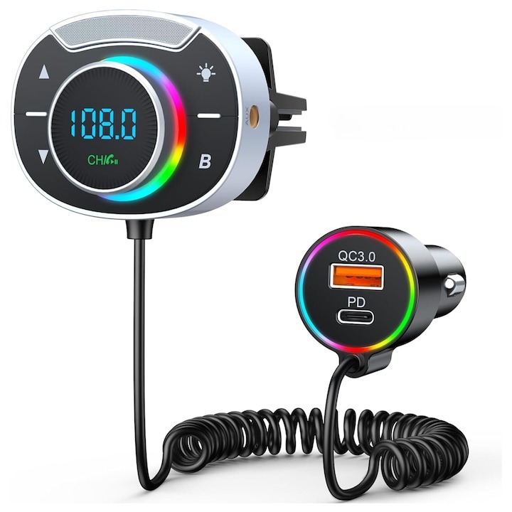 Modulator FM Zimmo Bluetooth 5.3 Transmitator FM Radio Hands-Free