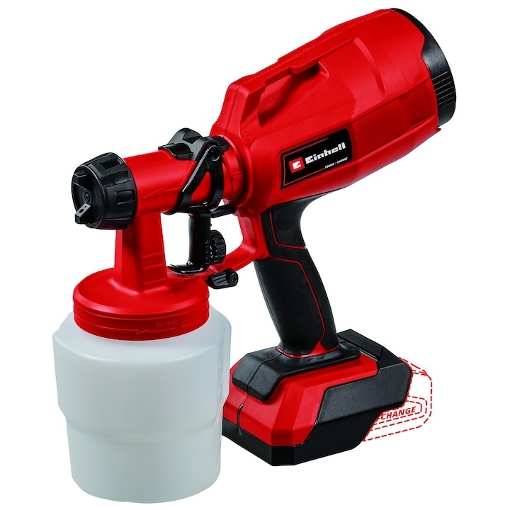 Pistol de vopsit pe acumulator Einhell TC-SY 18/60 Li Solo