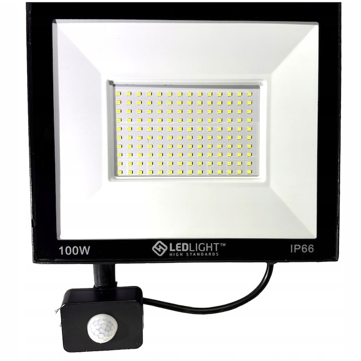 Proiector LED 100W LEDLIGHT 8000 lm IP 66 senzor de miscare